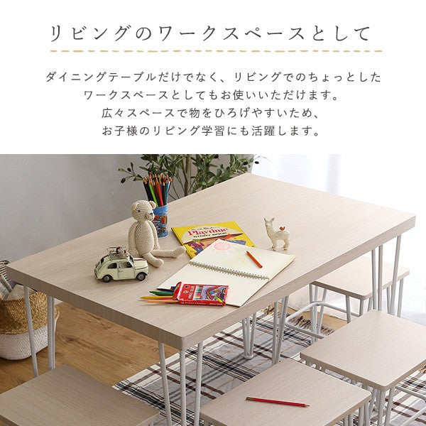 さわやかなオシャレテーブル110cm幅ダイニングテーブルアイアンフレーム爽やかおしゃれ北欧韓国幅110cm家族ファミリー可愛いカフェシンプルリビングテーブル学習机食卓テーブルホワイト子ども