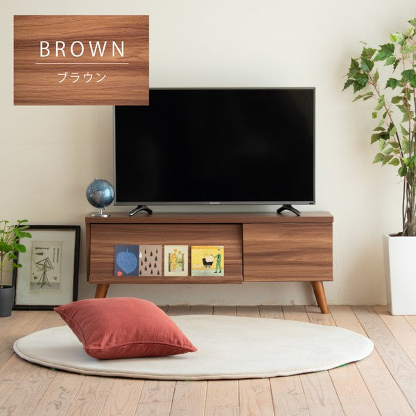 テレビボード収納ローボードテレビ台北欧リビングボードおしゃれディスプレイラックブラウンホワイトサイドボードモダン脚付きTVラック