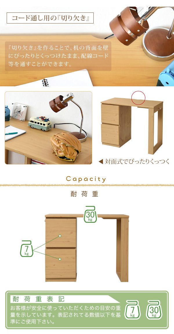 育てるデスクコンパクトデスクチェストセット買い足し可能机収納キャビネット付き大人の勉強机書斎机リビングデスク木製省スペース幅90
