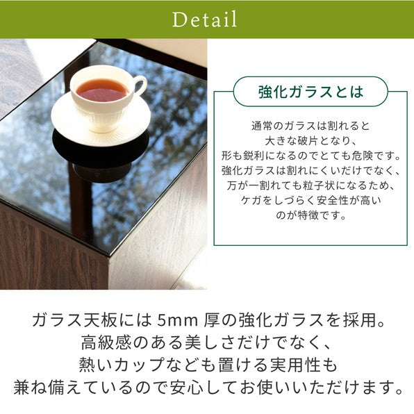 リフティングテーブルローテーブルガラス天板リビングテーブル収納付きテーブル天板昇降和モダンローテーブル伸縮ナチュラルブラウン幅80木製