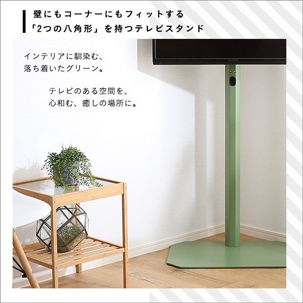 北欧インテリア八角テレビスタンドハイタイプ専用ハードディスクホルダーセットテレビスタンドテレビ台TV台北欧ナチュラルシンプルTVスタンド壁掛け壁寄せスイングおしゃれピンクホワイトグリーンブラックスチールインテリア