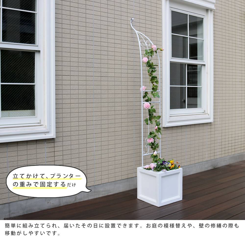 アイアンハーフアーチ(シングル)【送料無料アイアンアーチ門鉄製ハート花フェンスガーデンアーチおしゃれ小型北欧ガーデニング屋外家具ツタ蔦エントランスエクステリアロマンチックハーフ園芸支柱】