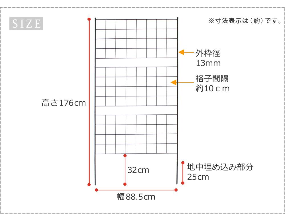 アイアンフェンス高さ176「グラフ」1枚【送料無料フェンスアイアンガーデンフェンスガーデニング枠柵仕切り目隠し境目クラシカルアンティーク格子ベランダつる薔薇バラ朝顔園芸ラティスつるバラ庭誘引屋外】