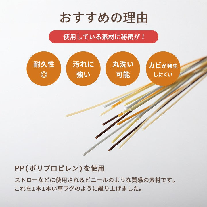 ラグカーペット夏用洗える夏1畳江戸間日本製絨毯リバーシブルござ国産おしゃれオールシーズンい草風薄手ペット長方形ダイニングラグマット年中ダイニングラグソファ赤ちゃん拭ける通気性和風軽量掃除しやすいゴザマットポリプロピレン