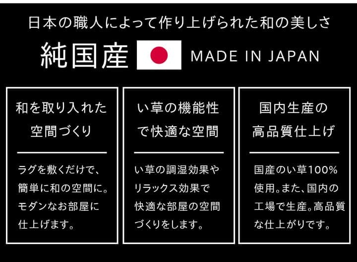 い草ラグラグいぐさ2畳国産ウレタン厚手裏貼りい草カーペット夏用い草カーペット日本製クッションおしゃれ抗菌防臭ござ夏正方形幾何学模ラグマットカバー拭けるペットオールシーズン通年涼しい