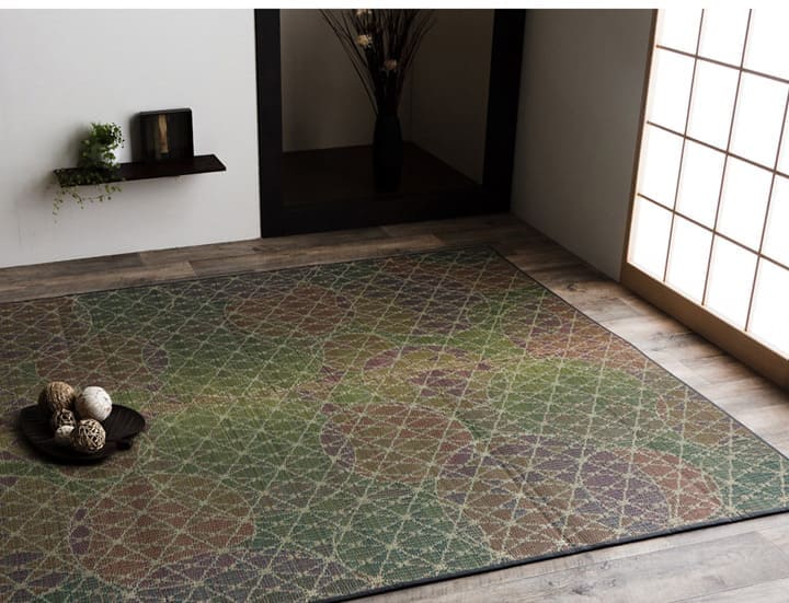い草ラグラグいぐさ2畳国産ウレタン厚手裏貼りい草カーペット夏用い草カーペット日本製クッションおしゃれ抗菌防臭ござ夏正方形幾何学模ラグマットカバー拭けるペットオールシーズン通年涼しい