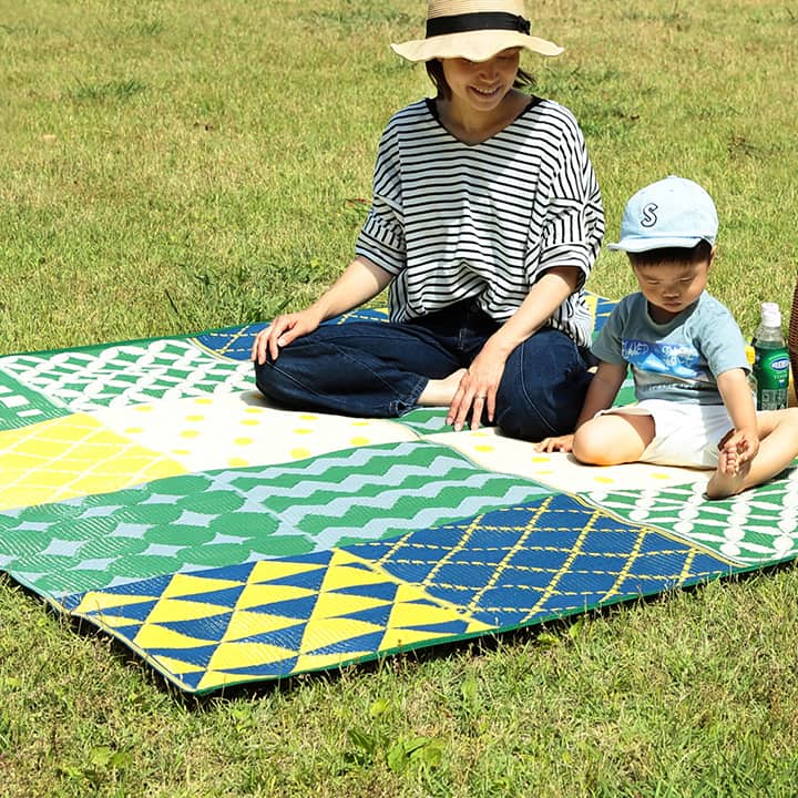 ラグマットアウトドアキャンプレジャーシートラグ防水洗える子供2畳カーペット子供部屋日本製ペット175×175