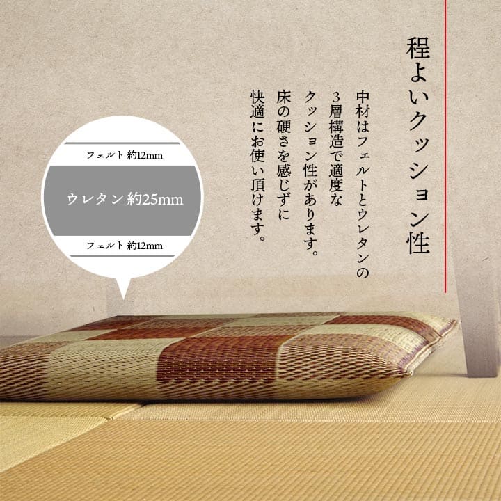 座布団2枚セットい草日本製和風厚手55×55正方形クッション通気性おしゃれウレタンモダン畳客用床用大きい涼しい抗菌防臭和室2枚組ざぶとん厚め固め腰痛四角一般的正座リビング格安夏用