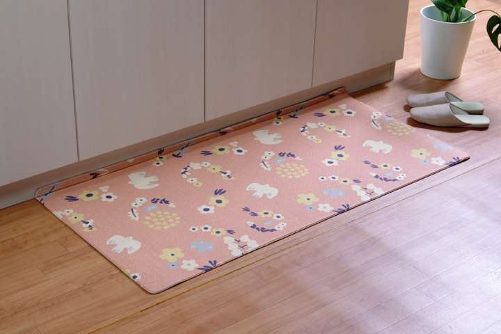 キッチンマット220拭けるおしゃれ北欧洗える滑り止め60×220安い滑らない台所マット60大きいシンプル幅広ずれない大きめ風水ロングふける
