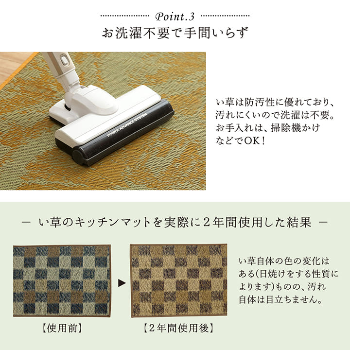 キッチンマットい草天然素材日本製60240ウレタン拭けるいぐさおしゃれ厚手滑りにくい和風レモン長め60×240大きいクッション抗菌果物柄幅広一人暮らし高級風水シンプル隙間スリム北欧疲れない