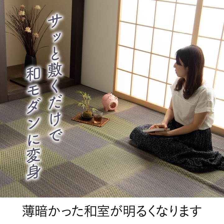 い草ラグい草ラグ4畳半団地間上敷きい草カーペットカーペットいぐさ畳夏用おしゃれ抗菌防臭サイズ四畳半夏正方形リバーシブルござ防カビラグマットカバー拭けるペットオールシーズン通年涼しい