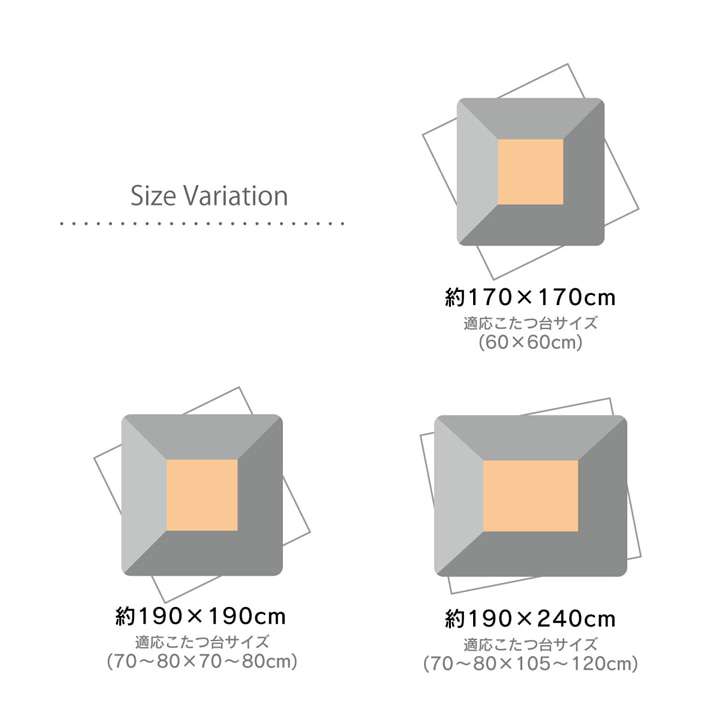 こたつ布団正方形こたつ掛け布団洗えるチェック柄おしゃれ布団省スペース170×170コタツ布団モダンかわいい北欧暖かい洗濯シンプル薄手