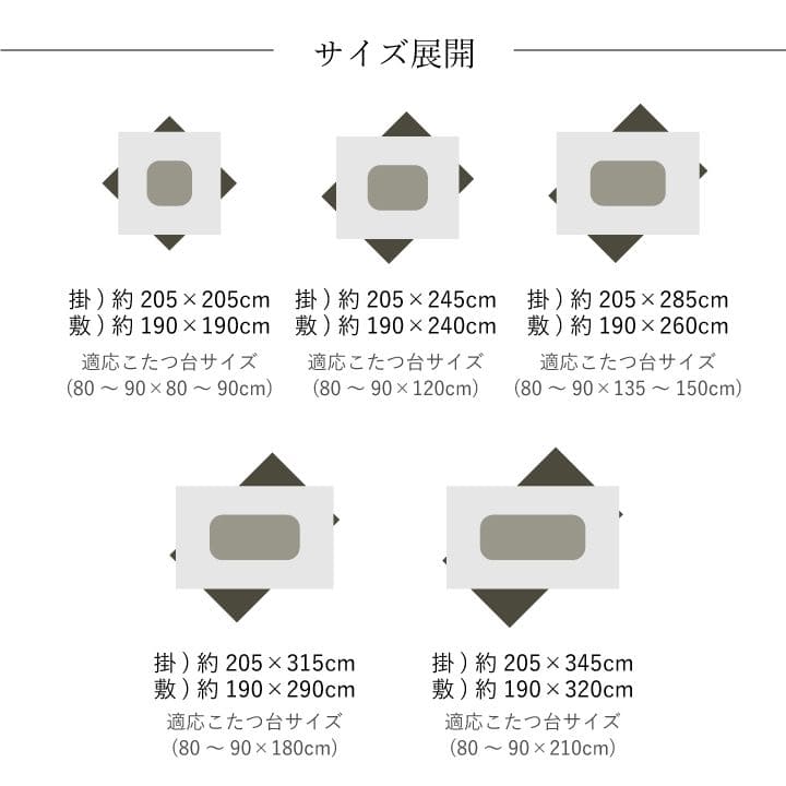 こたつ布団セットこたつ布団セット長方形厚手洗えるおしゃれ掛敷セット5尺和柄花柄洗濯こたつ特大掛け布団205×285こたつ敷
