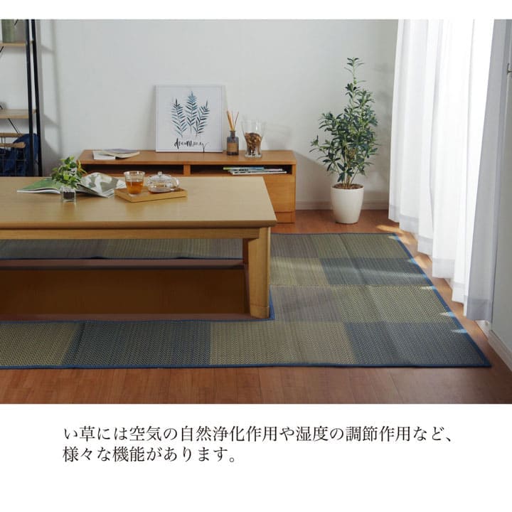 い草カーペット上敷き4畳い草ラグカーペットい草ラグいぐさ裏貼り畳夏用おしゃれ抗菌防臭サイズござ夏長方形堀こたつ190×300ラグマットカバー拭けるペットオールシーズン通年涼しい
