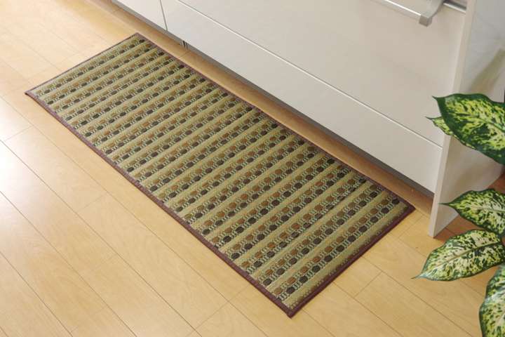 キッチンマットおしゃれ北欧8024080×240安い台所マットい草西海岸大きめロング幅広オシャレ薄手日本製