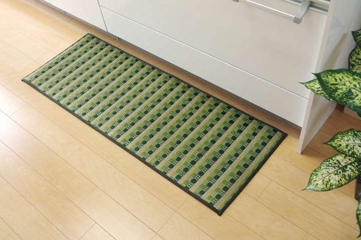 キッチンマットおしゃれ北欧8027080×270安い台所マットい草西海岸大きめロング幅広オシャレ薄手日本製