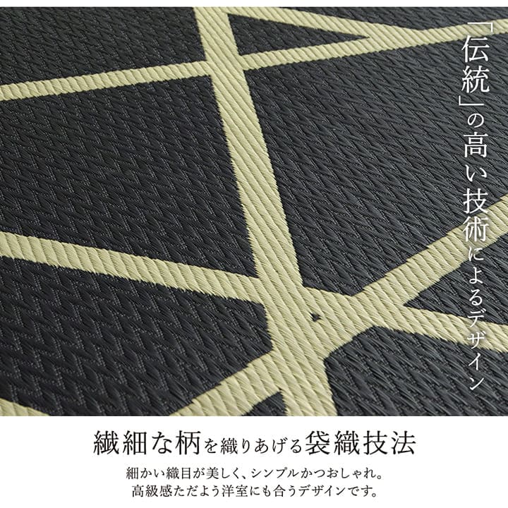 い草ラグラグいぐさ2畳国産ウレタン厚手裏貼りい草カーペット夏用い草カーペット日本製クッションおしゃれ抗菌防臭ござ夏正方形幾何学ラグマットカバー拭けるペットオールシーズン通年涼しい