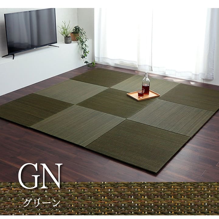 置き畳フローリング70×70サイズ床暖房対応ユニット畳い草畳1畳彩カラーおしゃれいぐさ厚手70ペット防音滑り止め正方形防炎ミニモダン敷くだけ賃貸団地diy見切りインテリア組み合わせ