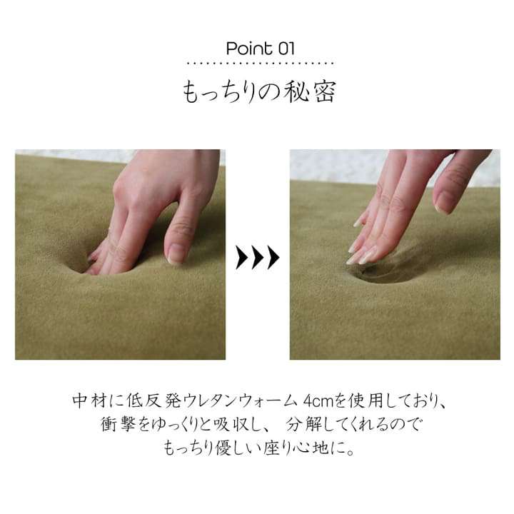 クッション低反発座布団椅子厚手座る用40×40おしゃれ北欧もっちりかわいいフロアもちもちチェア高反発正方形オフィス椅子用厚め