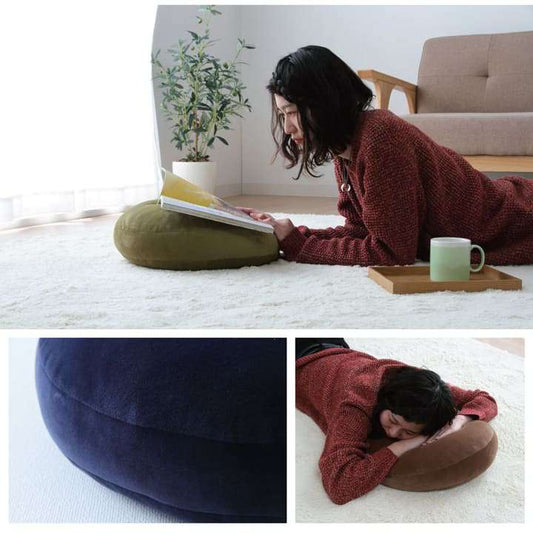 クッション丸型おしゃれ大きい北欧丸背もたれ厚手ソファ枕かわいいフロアもちもち腰ごろ寝リビングマカロン背当て無地40cm