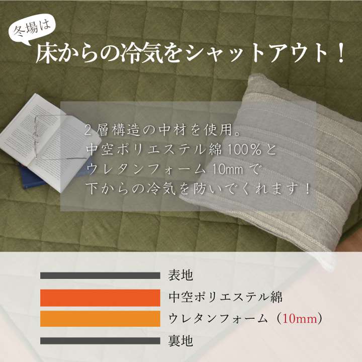 ラグキルトラグ洗える綿3畳冬用厚手こたつ敷布団こたつ敷布団冬190×240キルトおしゃれ滑り止めカーペット和風長方形ラグマット