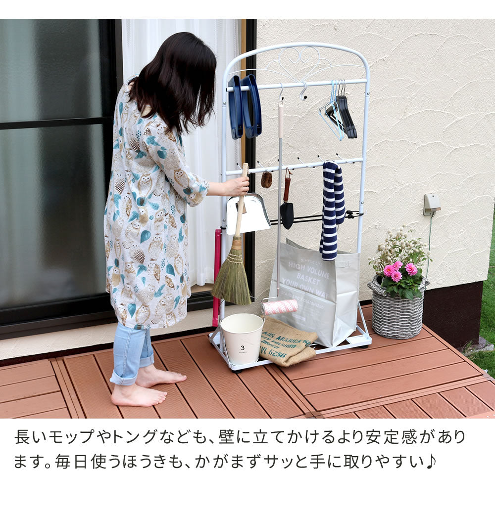 ガーデンツールスタンドITS1400送料無料収納スチール製DIYガーデニングガーデンファニチャー園芸傘立て工具ほうき立てガーデン収納工具立てモップ立てスリムスタンド物入れフック