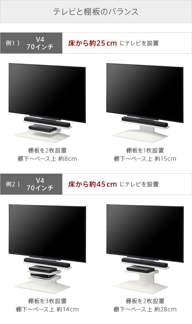 インテリアテレビスタンドV4・PRO対応サウンドバー棚板Lサイズ幅118cm