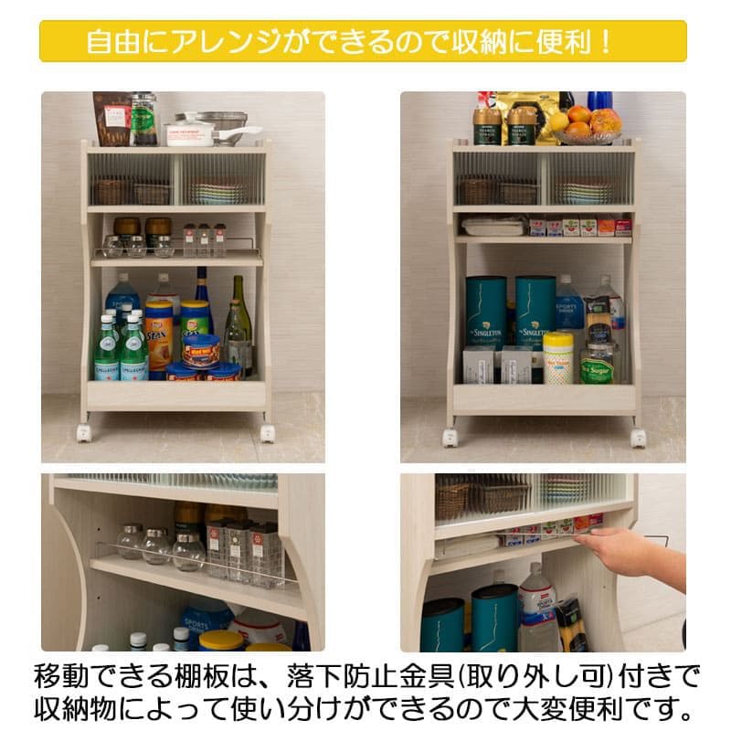 キッチンワゴンキャスター付き天板収納ワゴンキッチン薄型3段木製スリム天板付き幅50ステンレス低めコンパクトおしゃれサイドテーブル隙間丈夫小型小さめ料理移動式テーブルラック木板細い