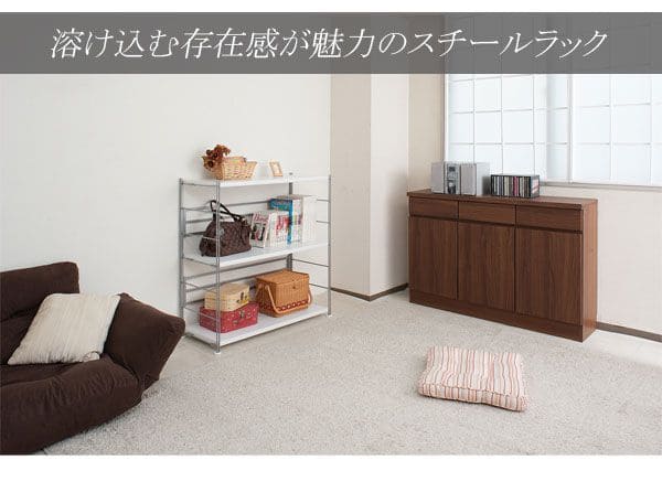 ラック棚スチール可動日本製収納3段幅90テレビ台リビング丈夫棚板スリム本棚木目調洋服観葉植物ディスプレイオープンラックおしゃれ可動棚天板付きコンパクトワイドアイアンシェルフ壁面収納