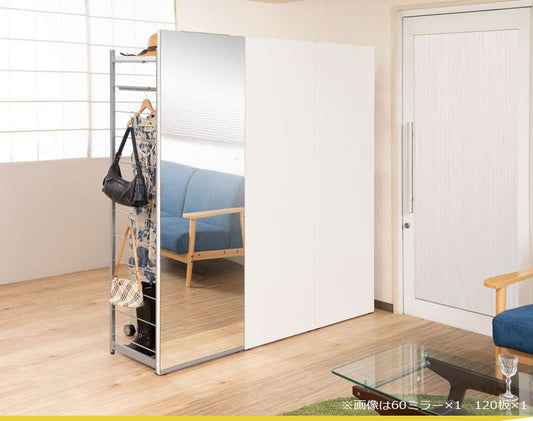 パーテーションオフィス120間仕切りハンガーパーティションハンガーラックおしゃれ衝立スリム自立目隠し仕切り事務所木目収納