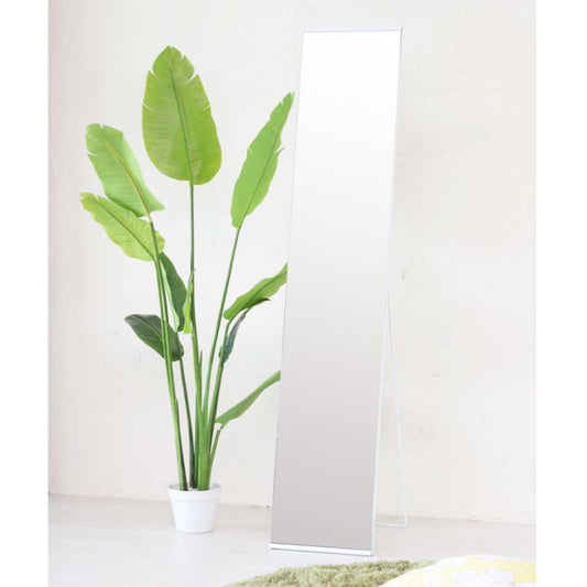 スタンドミラー姿見全身スリム鏡幅30薄型ノンフレーム白黒一人暮らしシンプルリビング玄関大きい自立軽量モダンスタンド飛散防止おしゃれインテリアコンパクト自立式スタンド軽いミラー等身大大