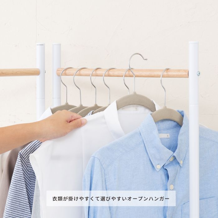 ハンガーラックスリム頑丈アイアン大容量丈夫l字省スペース折りたたみ2列薄型コンパクト高い木製北欧スチール室内スタンドおしゃれ洋服掛けコートハンガー折り畳み棚付きリビング一人暮らし