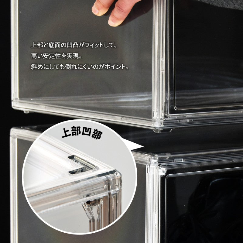 マルチクリアボックス2個セットW360×D270×H225mmマルチクリアボックス2個セットコレクションケースディスプレイケース全面クリア360度透明