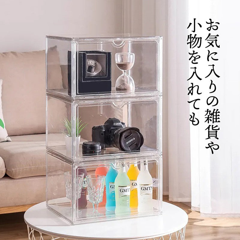マルチクリアボックス2個セットW360×D270×H225mmマルチクリアボックス2個セットコレクションケースディスプレイケース全面クリア360度透明