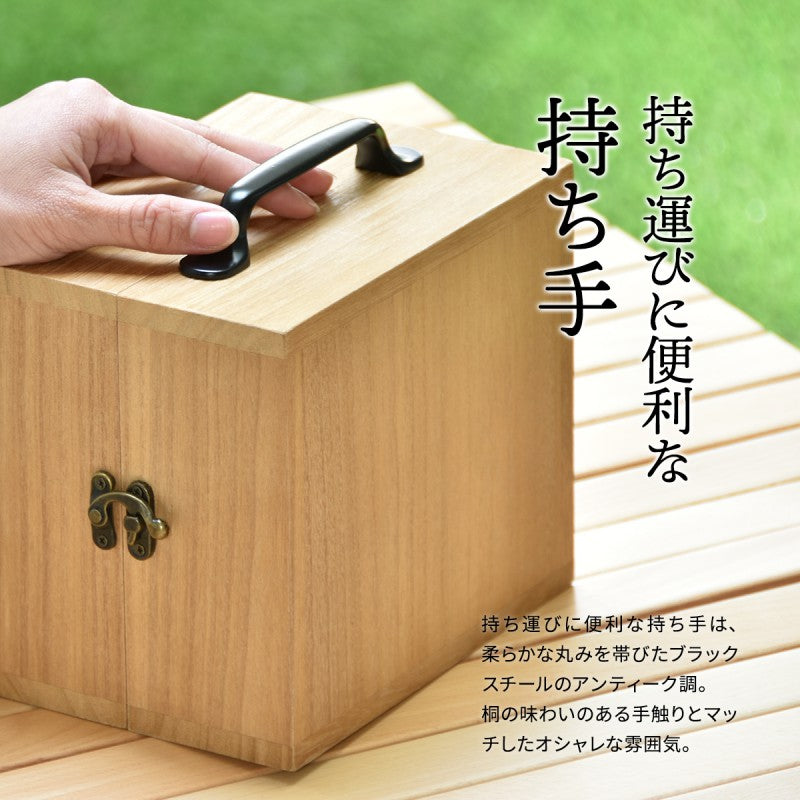 アウトドアスパイスボックスW180×D130×H179mm(取っ手含む)OUTDOORキャンプ映えハイキングピクニックキャンプキャンプめしキッチン収納木製ラック