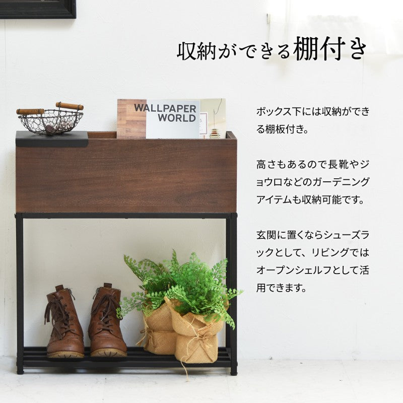 プランターボックス幅55550×D210×H600mm桐の天然木のプランタースタンドW550×D210×H600mmプランターラックサイドテーブル植物スタンドプランターカバープランターシェルフ鉢植えラック鉢カバー