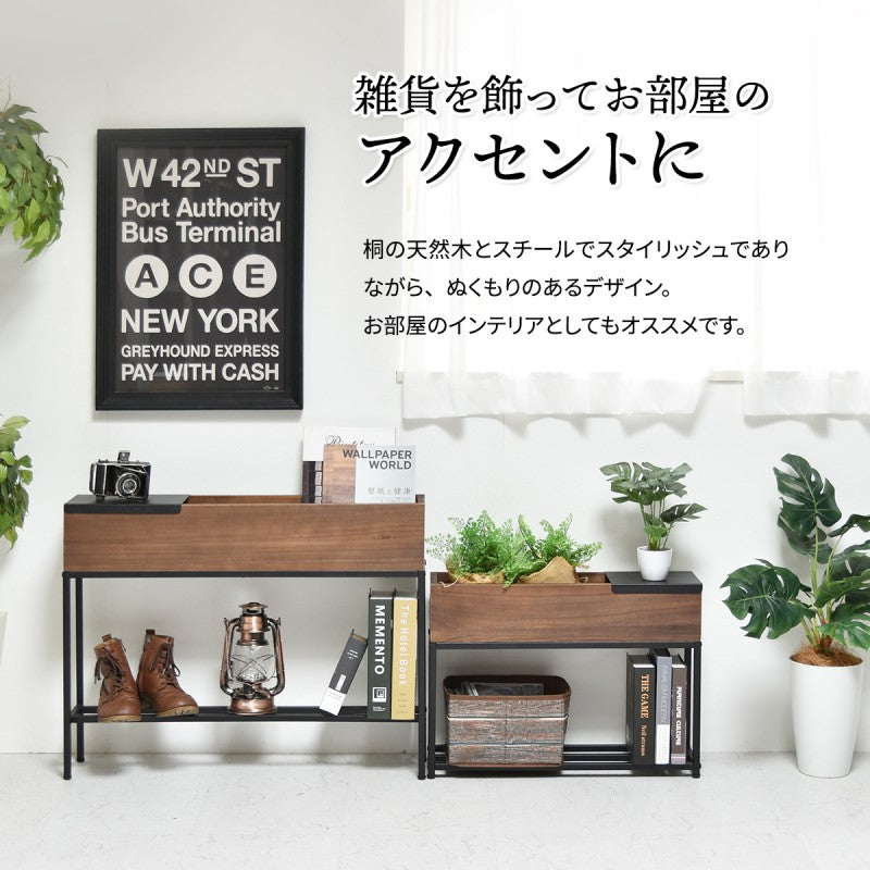 プランターボックス幅80800×D160×H620mm桐の天然木のプランタースタンドW800×D160×H620mmプランターラックサイドテーブル植物スタンドプランターカバープランターシェルフ鉢植えラック鉢カバー
