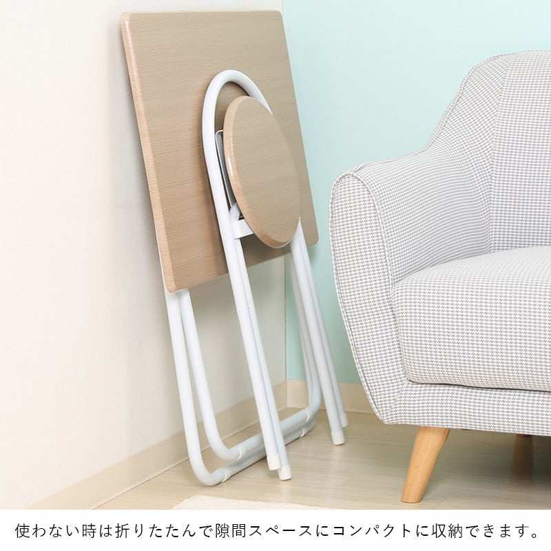 デスク椅子チェアセット折りたたみテーブルイスセット折りたたみ折り畳みテーブル軽い幅70パソコンデスク机イステーブル折り畳み折りたたみデスクハイテーブルテレワークおしゃれ奥行50高さ70在宅ワークパソコンスリム一人用折り畳みデスク