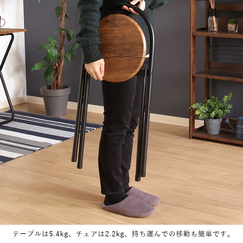 デスク椅子チェアセット折りたたみテーブルイスセット折りたたみ折り畳みテーブル軽い幅70パソコンデスク机イステーブル折り畳み折りたたみデスクハイテーブルテレワークおしゃれ奥行50高さ70在宅ワークパソコンスリム一人用折り畳みデスク