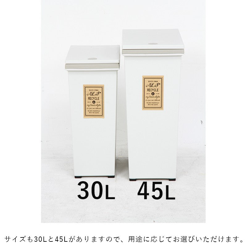 ゴミ箱ごみ箱45リットルふた付き大容量おしゃれ45lキッチンダストボックスごみばこプッシュ式キャスター大型臭わない蓋付きスリム45L袋中身見えないペット犬猫いたずら防止省スペースリビング長方形洗面所室内一人暮らしかわいい開閉