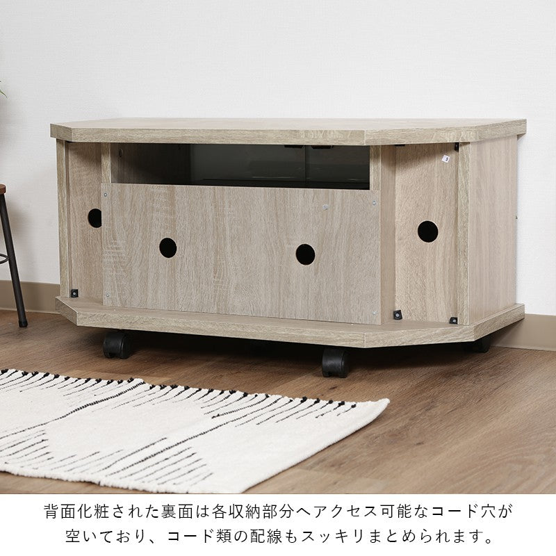 テレビ台ローボードコーナー収納キャスターガラス24インチ80cm幅テレビボードTV台TVボードテレビラックゲーム機収納テレビ台棚三角おしゃれ一人暮らしラック扉移動小さいキャスター付きコーナーテレビ台小さいサイズ軽いゲーム収納24型