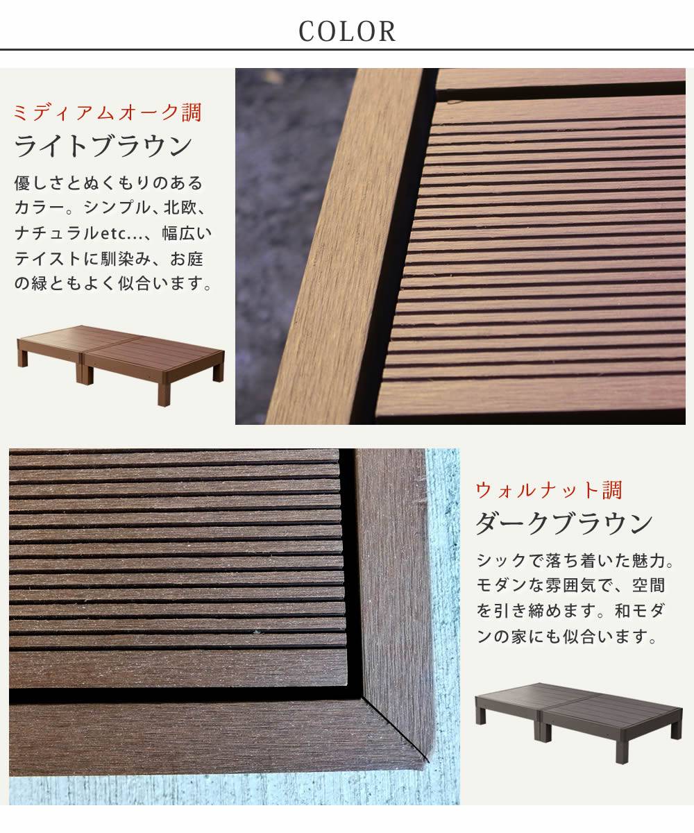 人工木ウッドデッキecomoku(エコモク)2台
