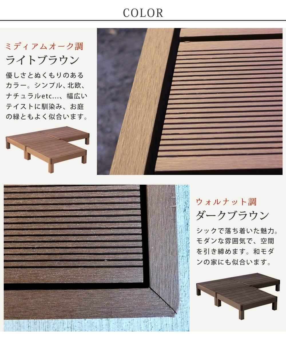 人工木ウッドデッキecomoku(エコモク)3台