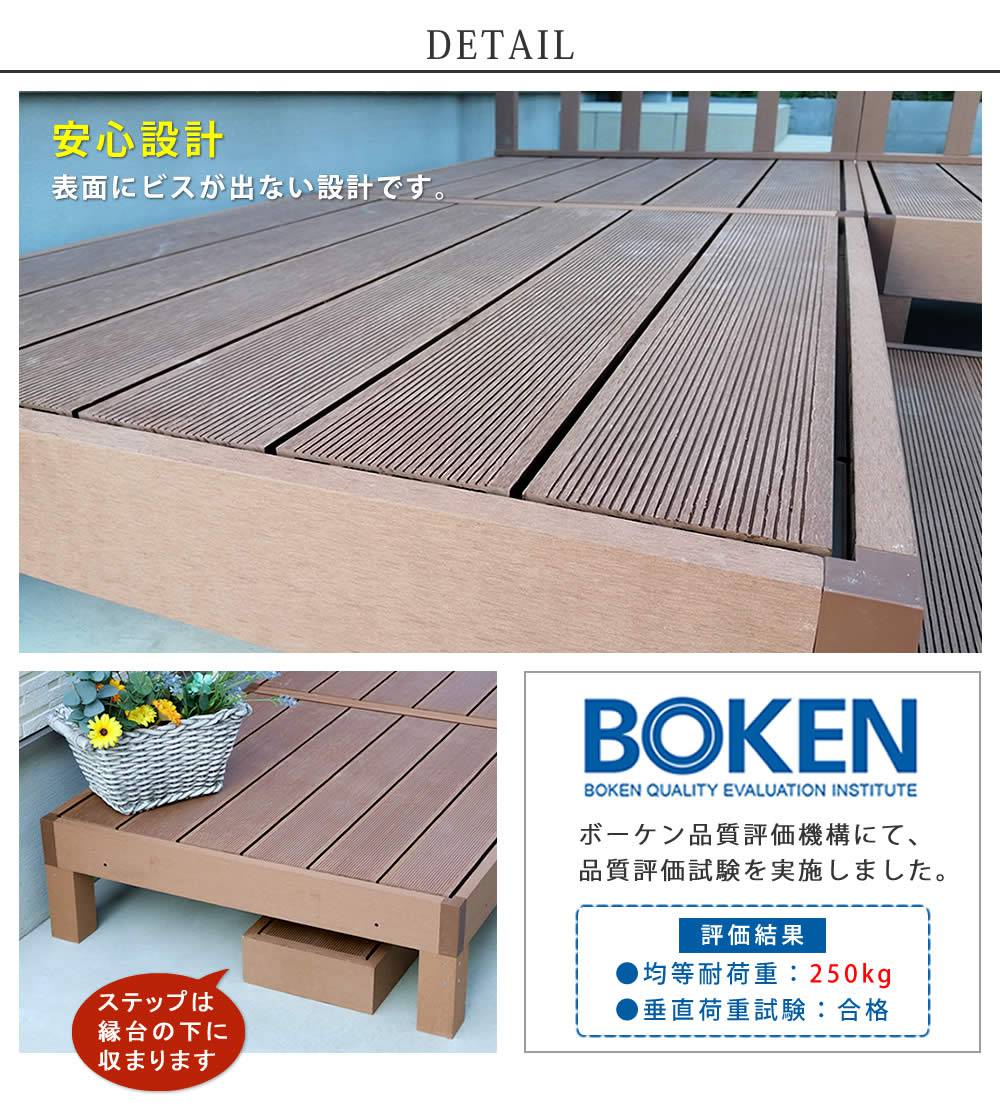 人工木ウッドデッキecomoku(エコモク)ステップ