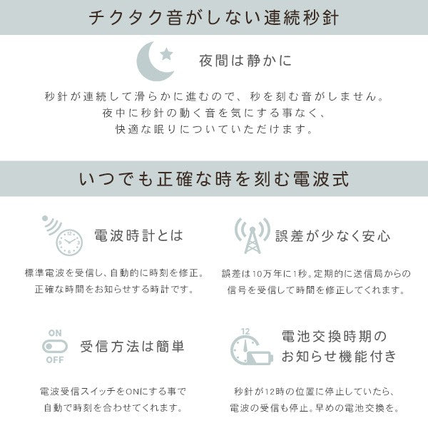掛け時計電波時計温度湿度計カレンダー表示ホワイト時計シンプルおしゃれオシャレホワイト白壁掛け電波気温湿度カレンダー一人暮らし子どもリビングオフィス会議室便利インテリア静か