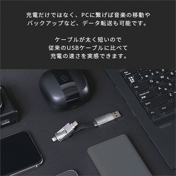 最小クラスマルチ変換ケーブル【Incharge6】