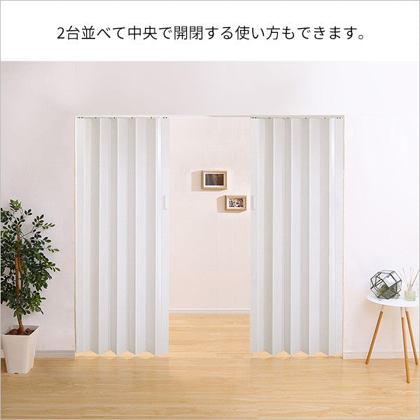 高級感溢れる工事不要な木目調パネルドアパネルドアアコーディオンカーテン間仕切り木目調おしゃれ幅調整可能ホワイト白ブラウン茶取り付け簡単幅95cm丈174cm脱衣所洗面所キッチン