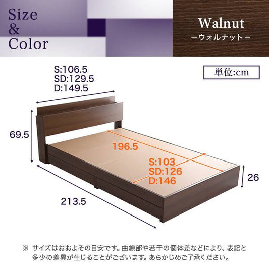 棚・コンセント付きチェストベッドSDサイズ【Reiz-レイズ-】