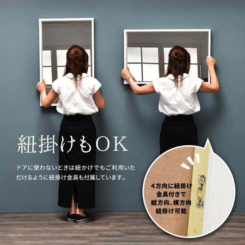 鏡壁掛けドア掛けミラー吊りミラー幅50鏡家具コーディネートインテリアコーディネート雑貨インテリア雑貨ナチュラルヴィンテージアンティークインダストリアルハンドメイド北欧ブラウンホワイト天然木木製オシャレ