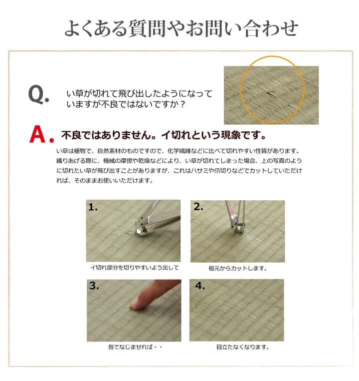 純国産い草上敷きカーペット双目織草津江戸間2畳約176×176cm